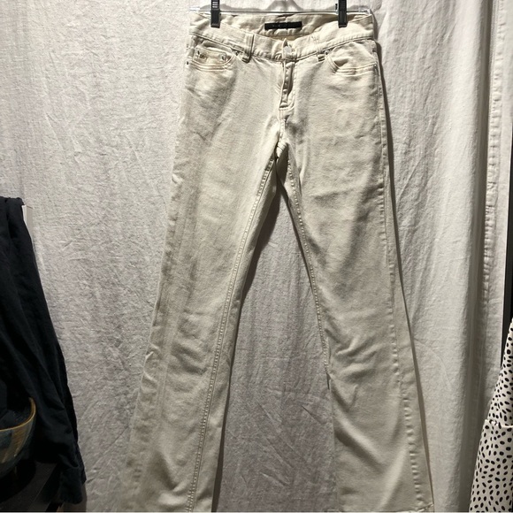 Marc Jacobs off white denim flare leg stretch white jean size 2 - Picture 1 of 9